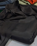 Original Plain Russian Silk 3 Piece Suit with Medium Silk Dupatta (Unstitched)