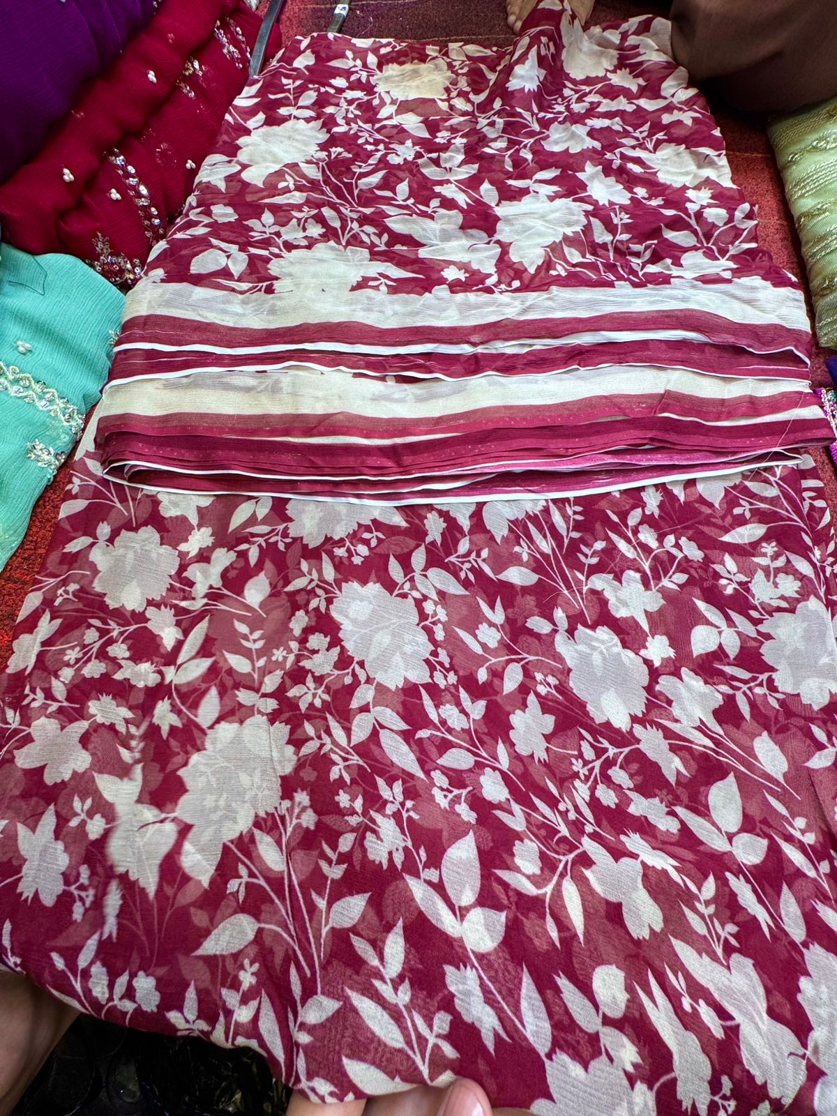 Pure Original Georgette Chiffon Printed Kameez Dupatta (Unstitched)