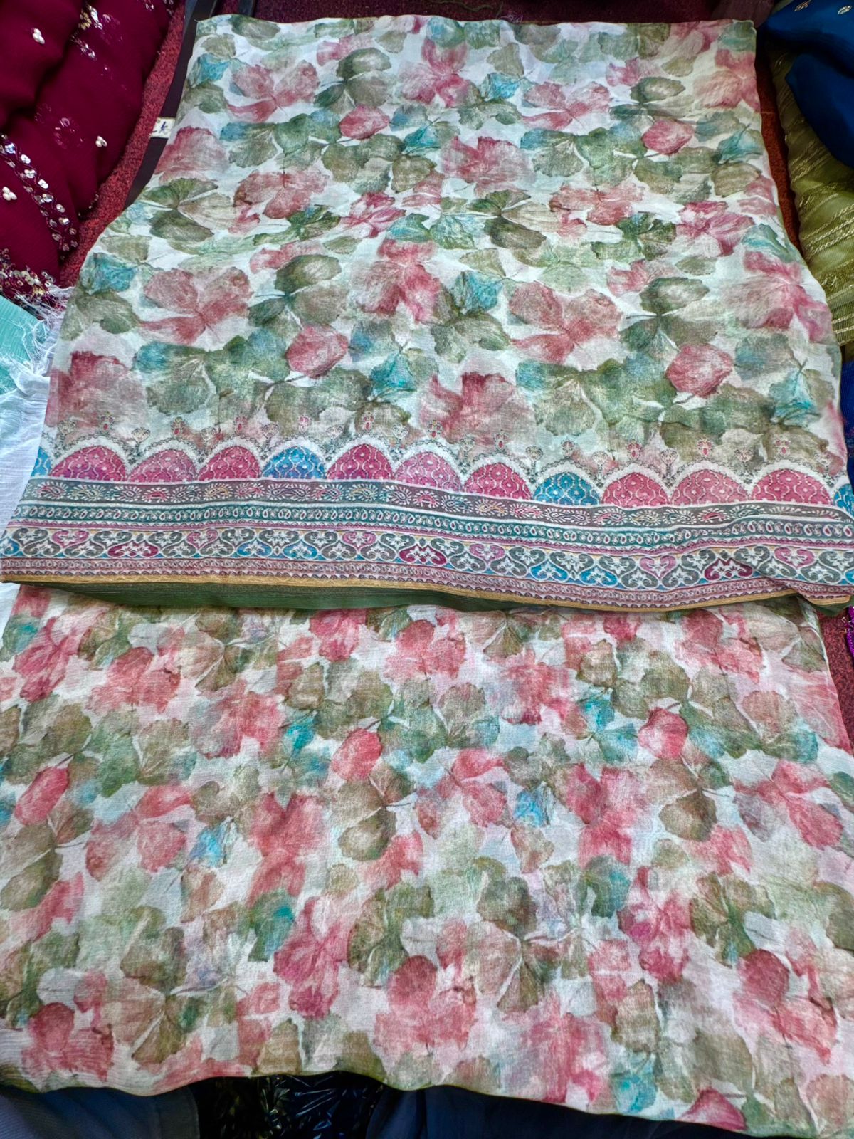 Pure Original Georgette Chiffon Printed Kameez Dupatta (Unstitched)