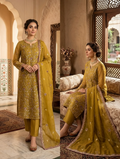 Orgainza Shirt With Pure Silk Dupatta Gotta Embroidered Work 3 Piece With Plain Trouser