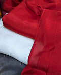 Original Plain Russian Silk 3 Piece Suit with Medium Silk Dupatta (Unstitched)