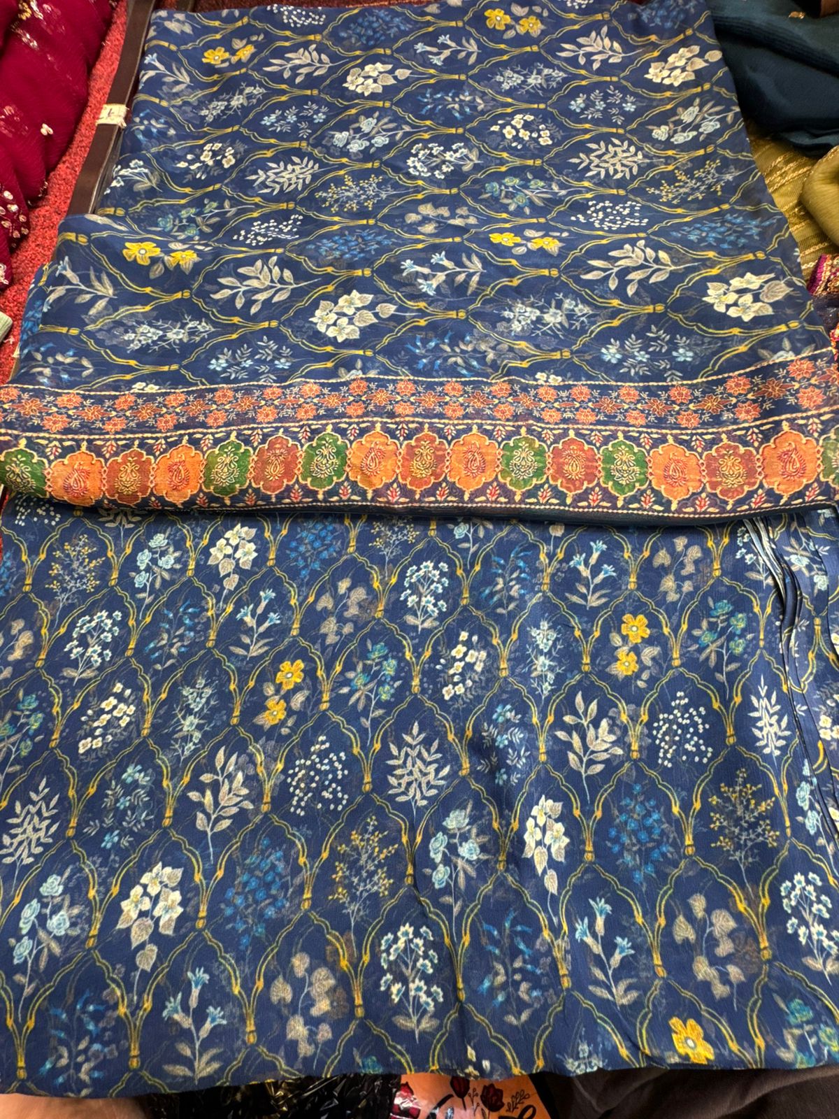Pure Original Georgette Chiffon Printed Kameez Dupatta (Unstitched)