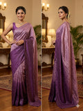 Korean Shehsa Silk Stone Double Shade 7 Gaz Saree Fabric