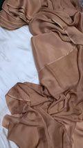 Original Plain Russian Silk 3 Piece Suit with Medium Silk Dupatta (Unstitched)