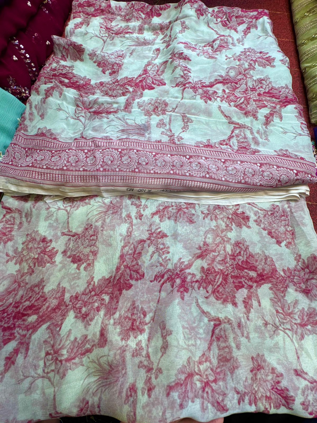 Pure Original Georgette Chiffon Printed Kameez Dupatta (Unstitched)