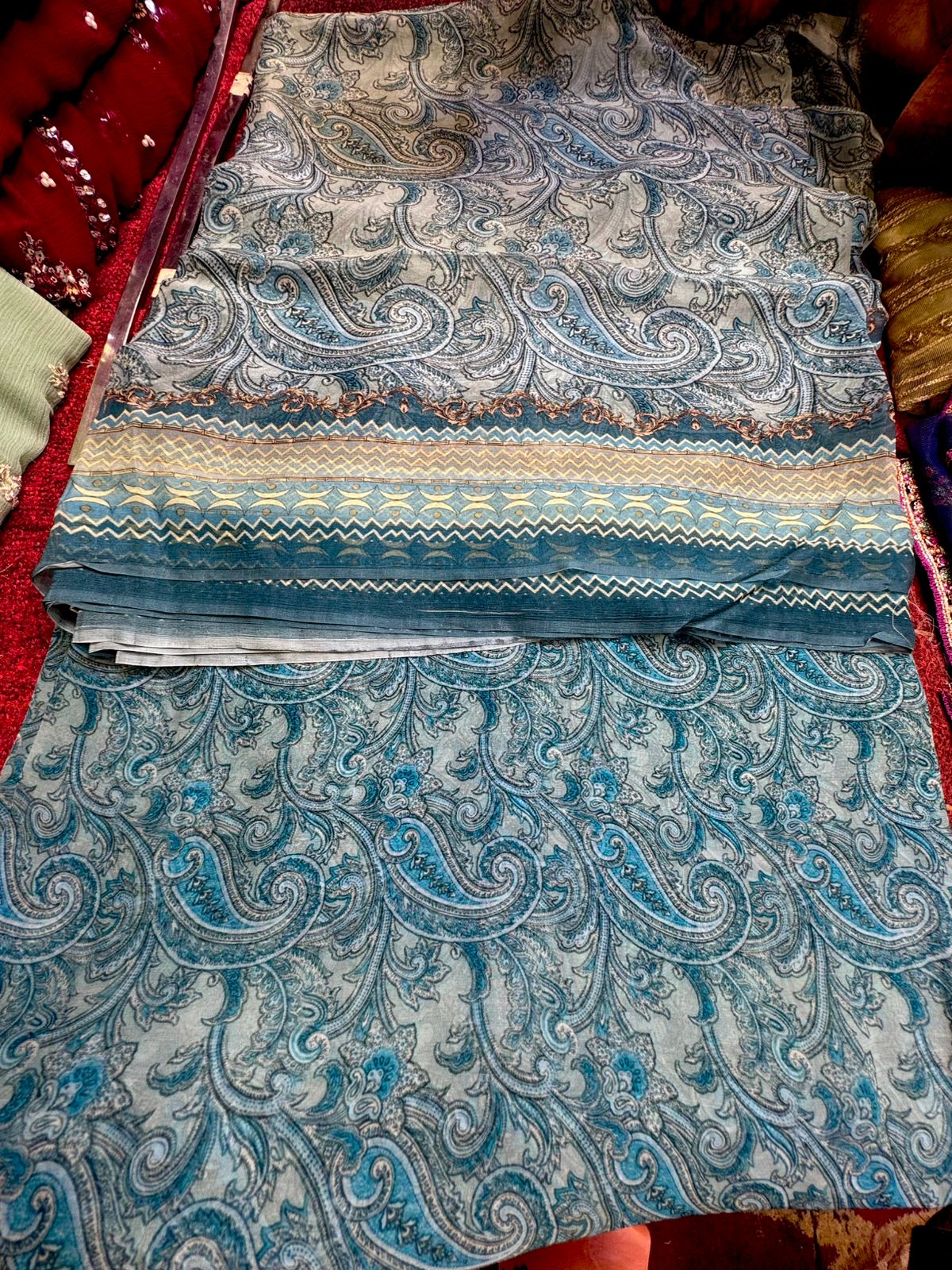 Pure Original Georgette Chiffon Printed Kameez Dupatta (Unstitched)