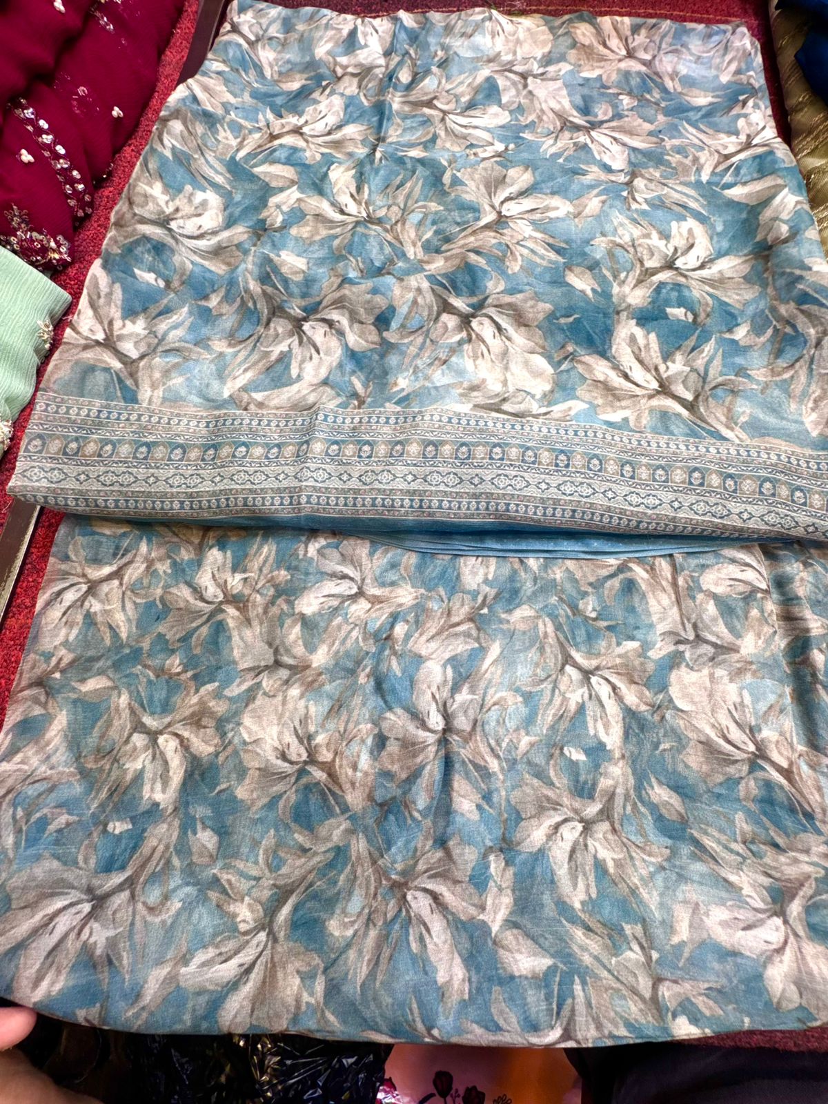 Pure Original Georgette Chiffon Printed Kameez Dupatta (Unstitched)