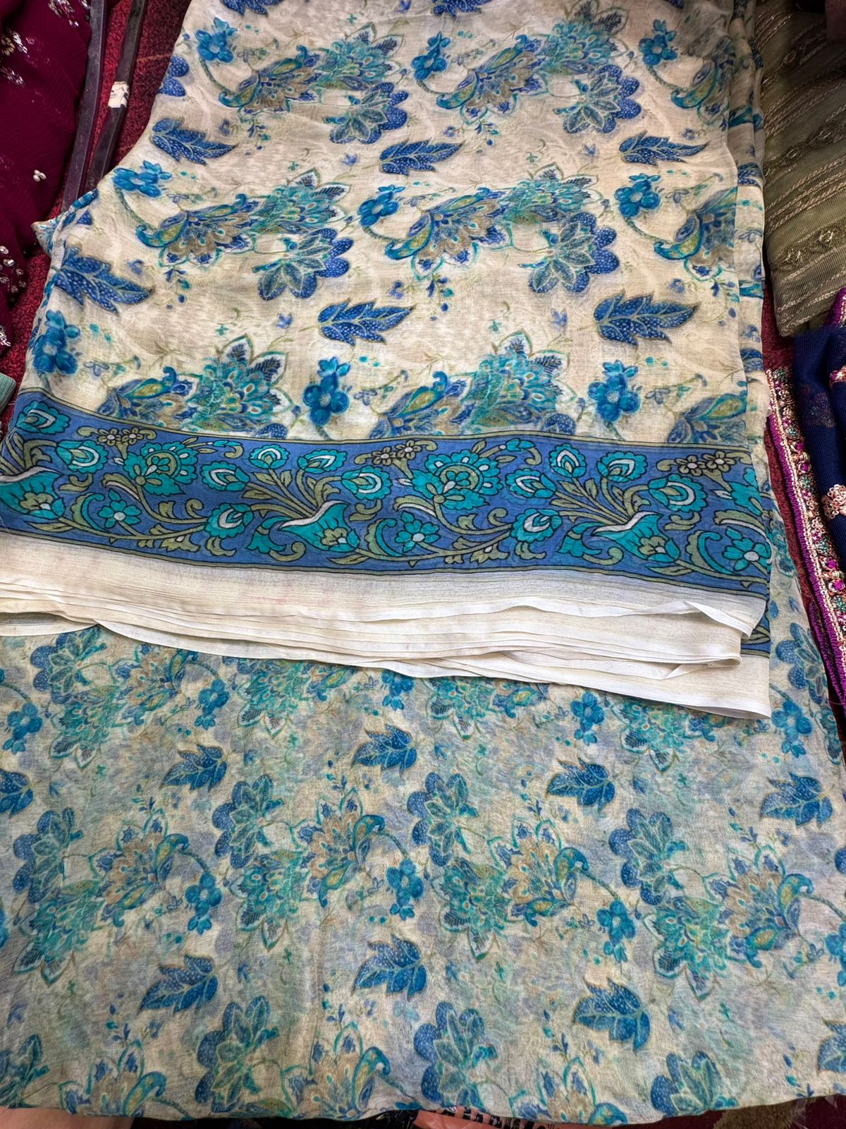 Pure Original Georgette Chiffon Printed Kameez Dupatta (Unstitched)
