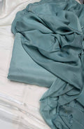 Original Plain Russian Silk 3 Piece Suit with Medium Silk Dupatta (Unstitched)
