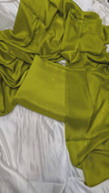 Original Plain Russian Silk 3 Piece Suit with Medium Silk Dupatta (Unstitched)