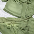 Original Plain Russian Silk 3 Piece Suit with Medium Silk Dupatta (Unstitched)