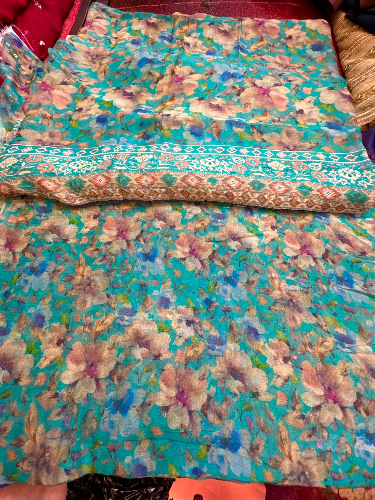 Pure Original Georgette Chiffon Printed Kameez Dupatta (Unstitched)