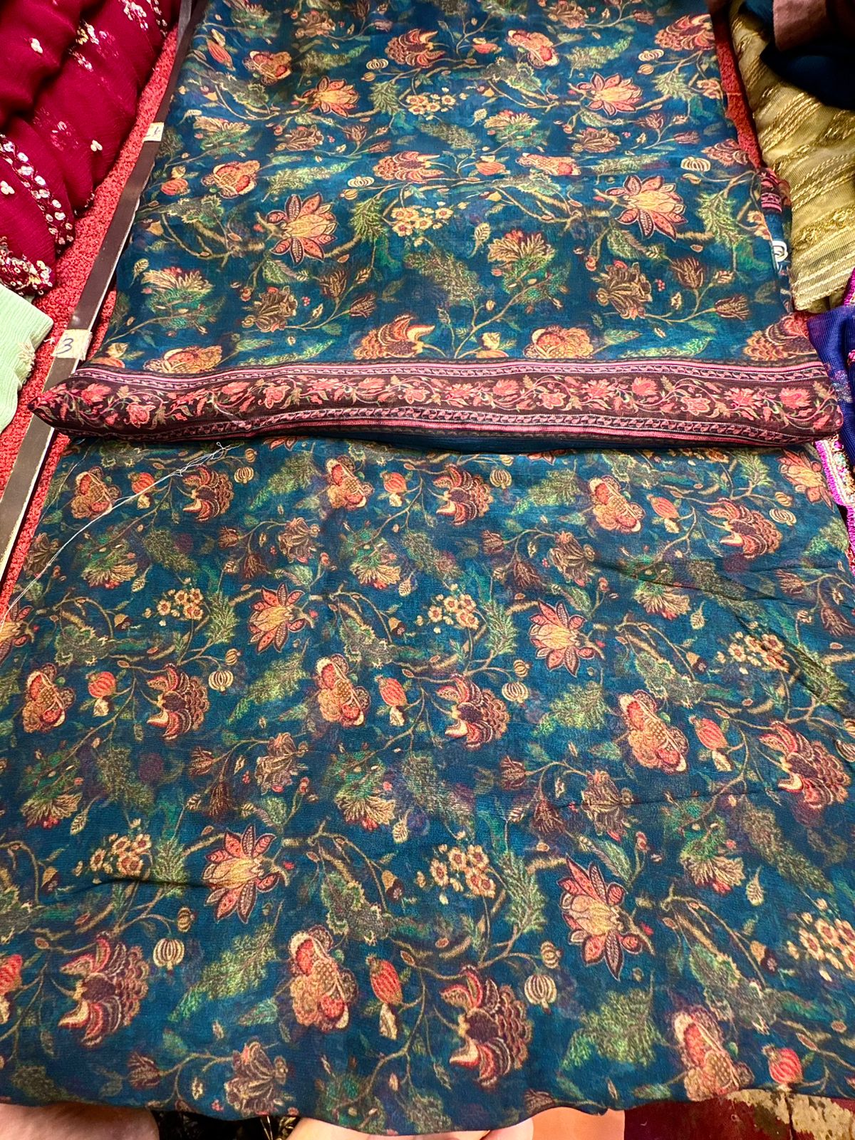 Pure Original Georgette Chiffon Printed Kameez Dupatta (Unstitched)