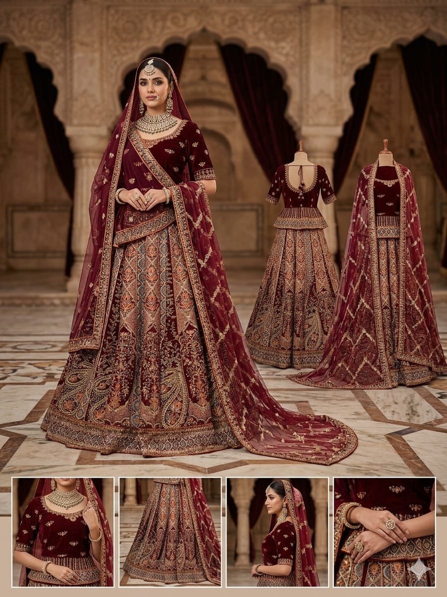 Mirco fabrics full heavy flare with  bridal long dupatta sharara set semi stitched