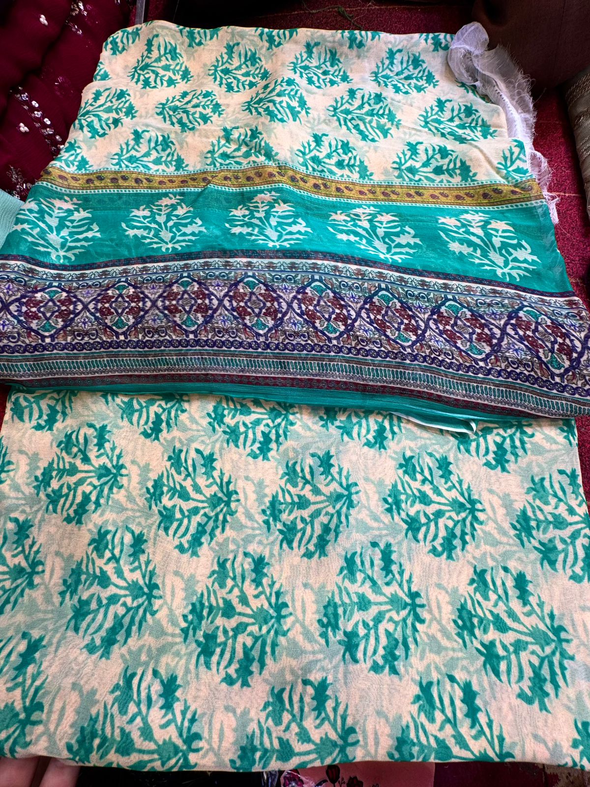 Pure Original Georgette Chiffon Printed Kameez Dupatta (Unstitched)