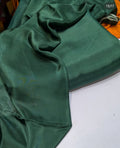 Original Plain Russian Silk 3 Piece Suit with Medium Silk Dupatta (Unstitched)