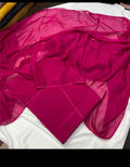Original Plain Russian Silk 3 Piece Suit with Medium Silk Dupatta (Unstitched)